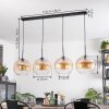 Koyoto Hanglamp, Kogellampje, Hanglamp Amber, Duidelijk, 4-lichts