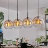 Koyoto Hanglamp, Kogellampje, Hanglamp Amber, Duidelijk, 4-lichts