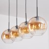 Koyoto Hanglamp, Kogellampje, Hanglamp Amber, Duidelijk, 4-lichts