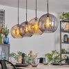 Koyoto Hanglamp, Kogellampje, Hanglamp Amber, Rookkleurig, 4-lichts