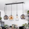 Koyoto Hanglamp, Kogellampje, Hanglamp Amber, Duidelijk, Rookkleurig, 4-lichts