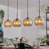 Koyoto Hanglamp, Kogellampje, Hanglamp Amber, 4-lichts