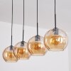 Koyoto Hanglamp, Kogellampje, Hanglamp Amber, 4-lichts