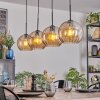 Koyoto Hanglamp, Kogellampje, Hanglamp Amber, 4-lichts