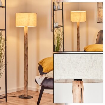 Bassagoda Staande lamp Natuurlijke kleuren, Zwart, 1-licht