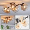 Chehalis Plafondlamp, Kogellampje Amber, 5-lichts