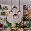 Koyoto Hanglamp, Kogellampje, Hanglamp Duidelijk, Rookkleurig, 4-lichts