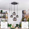 Koyoto Hanglamp, Kogellampje, Hanglamp 30 cm Rookkleurig, 4-lichts