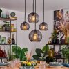 Koyoto Hanglamp, Kogellampje, Hanglamp 30 cm Rookkleurig, 4-lichts