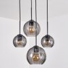 Koyoto Hanglamp, Kogellampje, Hanglamp 30 cm Rookkleurig, 4-lichts