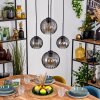 Koyoto Hanglamp, Kogellampje, Hanglamp 30 cm Rookkleurig, 4-lichts