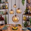 Koyoto Hanglamp, Kogellampje, Hanglamp Amber, 4-lichts
