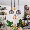 Koyoto Hanglamp, Kogellampje, Hanglamp 35 cm Amber, Rookkleurig, 4-lichts