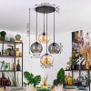 Koyoto Hanglamp, Kogellampje, Hanglamp 35 cm Amber, Rookkleurig, 4-lichts