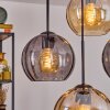 Koyoto Hanglamp, Kogellampje, Hanglamp 35 cm Amber, Rookkleurig, 4-lichts