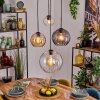 Koyoto Hanglamp, Kogellampje, Hanglamp Amber, Duidelijk, Rookkleurig, 4-lichts