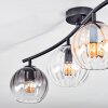 Koyoto Plafondlamp, Kogellampje Amber, Duidelijk, Rookkleurig, 4-lichts