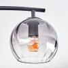 Koyoto Plafondlamp, Kogellampje Amber, Duidelijk, Rookkleurig, 4-lichts