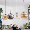Koyoto Hanglamp, Kogellampje, Hanglamp Amber, Duidelijk, Rookkleurig, 4-lichts