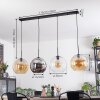 Koyoto Hanglamp, Kogellampje, Hanglamp Amber, Duidelijk, Rookkleurig, 4-lichts