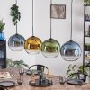 Koyoto Hanglamp, Kogellampje, Hanglamp Blauw, Goud, Groen, Duidelijk, 4-lichts
