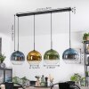 Koyoto Hanglamp, Kogellampje, Hanglamp Blauw, Goud, Groen, Duidelijk, 4-lichts