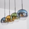 Koyoto Hanglamp, Kogellampje, Hanglamp Blauw, Goud, Groen, Duidelijk, 4-lichts