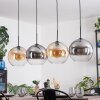 Koyoto Hanglamp, Kogellampje, Hanglamp Amber, Duidelijk, Rookkleurig, 4-lichts