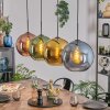 Koyoto Hanglamp, Kogellampje, Hanglamp Blauw, Goud, Groen, Koperkleurig, 4-lichts