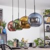 Koyoto Hanglamp, Kogellampje, Hanglamp Blauw, Goud, Groen, Koperkleurig, 4-lichts
