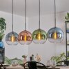 Koyoto Hanglamp, Kogellampje, Hanglamp Blauw, Groen, Duidelijk, Koperkleurig, 4-lichts