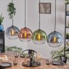 Koyoto Hanglamp, Kogellampje, Hanglamp Blauw, Groen, Duidelijk, Koperkleurig, 4-lichts