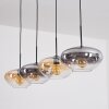 Mertola Hanglamp, Hanglamp Amber, Duidelijk, Rookkleurig, 4-lichts