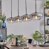 Mertola Hanglamp, Hanglamp Duidelijk, Rookkleurig, 4-lichts