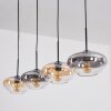 Mertola Hanglamp, Hanglamp Amber, Duidelijk, Rookkleurig, 4-lichts