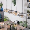 Mertola Hanglamp, Hanglamp Amber, Duidelijk, Rookkleurig, 4-lichts