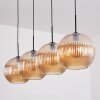 Koyoto Hanglamp, Kogellampje, Hanglamp Amber, 4-lichts