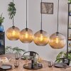 Koyoto Hanglamp, Kogellampje, Hanglamp Amber, 4-lichts