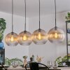 Koyoto Hanglamp, Kogellampje, Hanglamp Amber, Duidelijk, 4-lichts