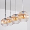 Koyoto Hanglamp, Kogellampje, Hanglamp Amber, Duidelijk, 4-lichts