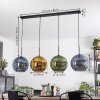 Koyoto Hanglamp, Kogellampje, Hanglamp Blauw, Goud, Groen, 4-lichts