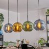 Koyoto Hanglamp, Kogellampje, Hanglamp Blauw, Goud, Groen, 4-lichts