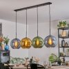 Koyoto Hanglamp, Kogellampje, Hanglamp Blauw, Goud, Groen, 4-lichts