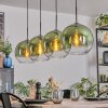 Koyoto Hanglamp, Kogellampje, Hanglamp Groen, Duidelijk, 4-lichts