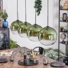 Koyoto Hanglamp, Kogellampje, Hanglamp Groen, Duidelijk, 4-lichts