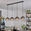 Koyoto Hanglamp, Kogellampje, Hanglamp Duidelijk, Rookkleurig, 4-lichts