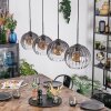 Koyoto Hanglamp, Kogellampje, Hanglamp Duidelijk, Rookkleurig, 4-lichts