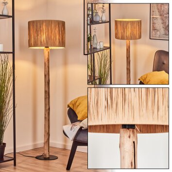 Granja Staande lamp Natuurlijke kleuren, Zwart, 1-licht
