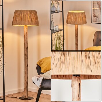 Granja Staande lamp Natuurlijke kleuren, Zwart, 1-licht