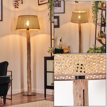 Barcos Staande lamp Natuurlijke kleuren, Zwart, 1-licht